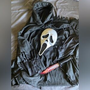 Ghost Face Costume with Mask and Knife